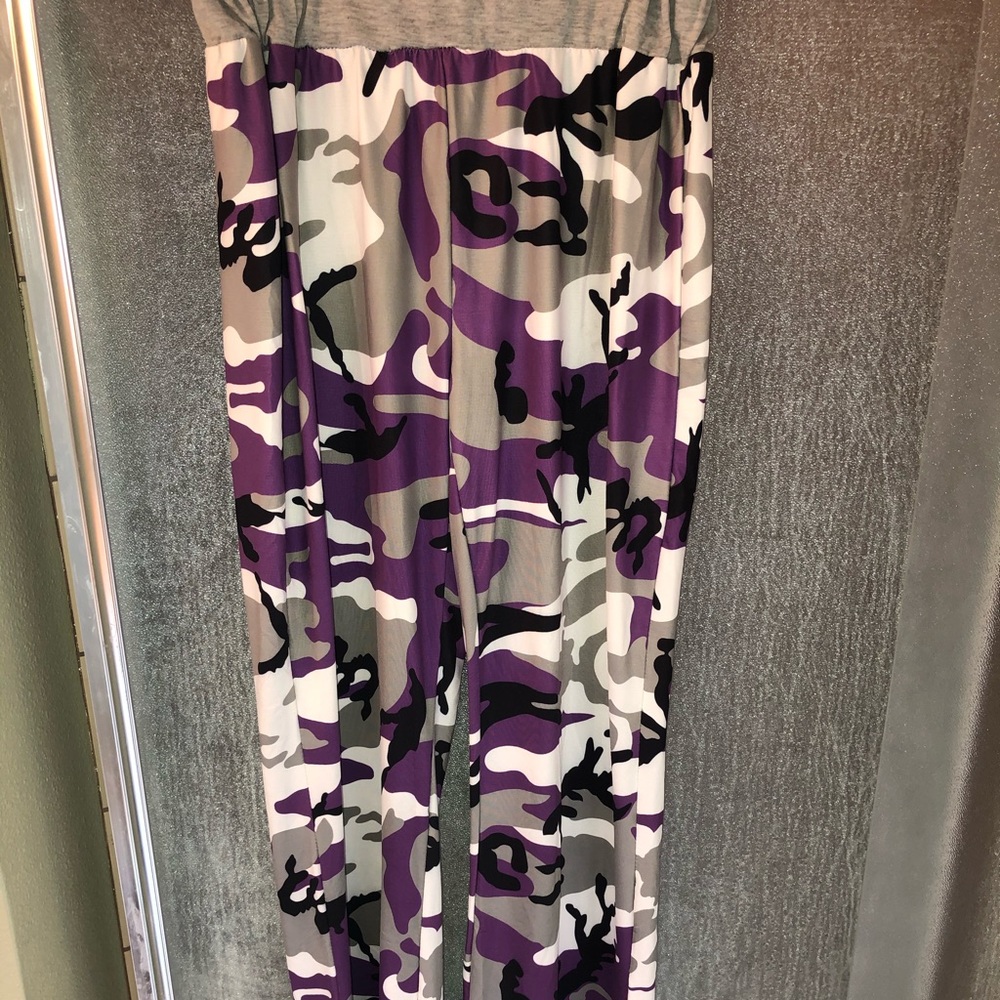 purple camouflage pants